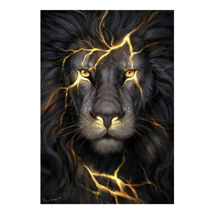 Ever Moment 5d diamant peintures pleine tête de lion animal image pour décoration murale ASF815