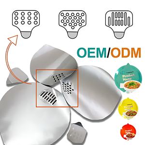 Xiamen tutup segel panas warna-warni cetak Logo kustom untuk cangkir Yogurt mie instan mudah robek mudah microwave tutup kertas segel portabel - Product Image 3