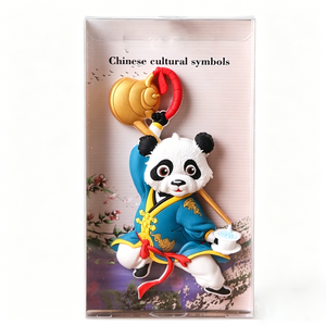 Autocollant de décoration pour la maison, style chinois, masque d'opéra de Pékin des dynasties <span class=keywords><strong>Ming</strong></span> Qing, aimant de réfrigérateur Panda, cadeau parfait pour enfants et adultes - Product Image 2