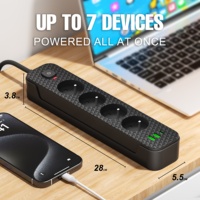 Stop Kontak Prancis Dengan USB dan Proteksi Beban Berlebih, Laris Manis, Stop Kontak Prancis 4 Lubang 2USB+1Type C