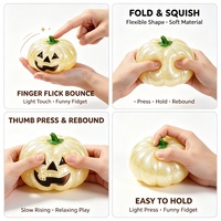 Ensemble de 6 jouets en forme de citrouille scintillants aux couleurs pastel, cadeaux pour Halloween, jouets anti-stress