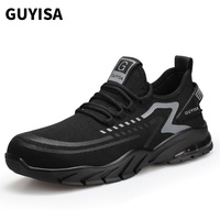Chaussures de sécurité GUYISA, légères, respirantes, désodorisantes, chaussures de travail pour hommes, chaussures de sport décontractées avec semelle en caoutchouc