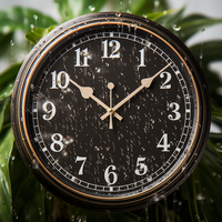Jam Dinding Tetesan Hujan Modern, Efek Tetesan Air 3D pada Dial Hitam, Dekorasi Seni Alam Kreatif dengan Jarum Emas untuk Ruang Tamu