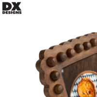 Bingkai Foto Kayu Ukiran Tangan DX Designs dengan Manik-Manik, Ukuran 4x6 5x7 8x10 Inci, Tepi Bergelombang, Bingkai Gambar Kayu untuk Dinding, Meja, Dekorasi Rumah