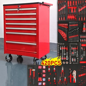 OEM 7 Drawer Metal <strong>Tool</strong> Storage <strong>Trolley</strong> with <strong>Tools</strong> Mobile Red <strong>Tool</strong> Cabinet for Auto Repair Service Centers - Product Image 5