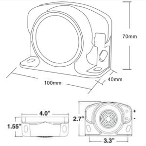 Alarma de Retroceso con Zumbador de Advertencia de 12-80V para Camiones de Bomberos y Ambulancias - Product Image 3