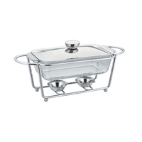 Hot Selling Multi-Style und Multi-Standard 1,5 l Glas Essen warmes Buffet Herd Luxus 3 Verbindungen Chafing Dish für Hochzeits feier