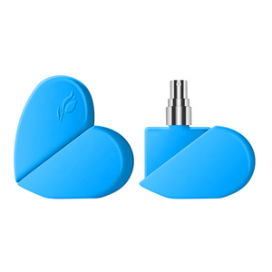 Bottiglie di profumo di vetro a forma di cuore d'amore a forma di cuore rosso unico vuote personalizzate facili da trasportare per profumo - Product Image 3