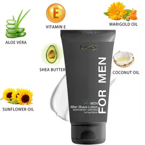 Vente en gros de baume de rasage antioxydant vitaminé rafraîchissant hydratant pour le visage en tube noir crème lotion apaise les irritations du rasage - Product Image 2