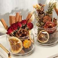 Kit DIY de diffuseur de parfum à bâtonnets de cannelle style Ins, avec fleurs séchées et préservées, ornement de décoration intérieure, cadeau de fêtes