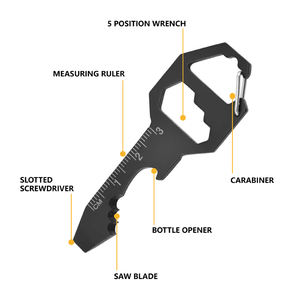 للبيع سلسلة مفاتيح متعددة الأدوات أداة جيب رئيسية أداة EDC مع فتاحة زجاجات مفك مسطرة حامل أظافر حلقة تسلق هدية مثالية - Product Image 6