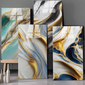 Stickers auto-adhésifs modernes 30*60cm Papier peint PVC imperméable ressemblant à du marbre pour décoration murale Décalcomanies pour le salon - Product Image 1