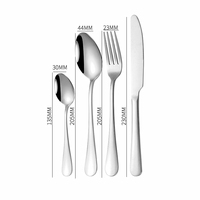 Ensemble de couverts de table ronds pour mariage, couverts en acier inoxydable, luxe moderne, portable, 24 pièces, vaisselle de luxe pour la maison