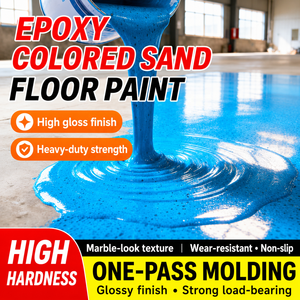 Peinture époxy pour sols en sable coloré, haute dureté, auto-nivelante, effet marbre décoratif pour sols en béton commerciaux - Product Image 3