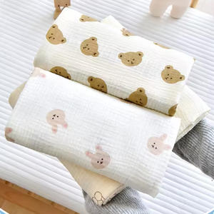 Couverture <span class=keywords><strong>de</strong></span> soin pour <span class=keywords><strong>bébé</strong></span>, couverture d'allaitement, coton imprimé doux, coton biologique, serviettes enveloppantes pour <span class=keywords><strong>bébé</strong></span>, couvertures en mousseline à 2 couches pour bébés - Product Image 4