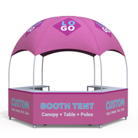 Tente dôme 10x10FT personnalisée, imperméable et robuste, avec parois latérales, table et système de montage rapide, pour stand alimentaire extérieur, avec logo, photo couleur et protection anti-UV