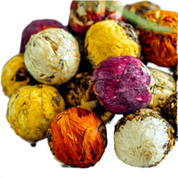 Boules de thé aux fleurs chinoises séchées, thé fleuri pur fait à la main