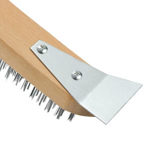 Brosse à broches métalliques en bois, brosse à fils pour nettoyage de toiture, brosse à fils sur bloc de bois - Product Image 1