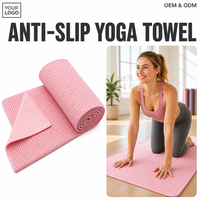 Serviette de yoga personnalisable, lavable en machine, séchage rapide, antidérapante, douce et agréable pour la peau, pour le fitness