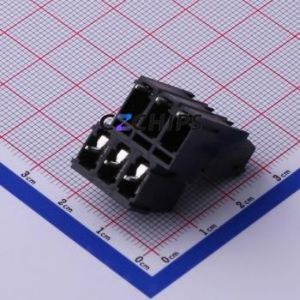 DB128A-5.08-2*3P-BK-S Screw Terminal Block Through hole Component (THT),P=5.08mm Connector 2x3P 5.08mm Black Through Hole - Product Image 2