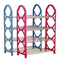 Meuble à chaussures 4 niveaux multifonctionnel pour la maison, gain de place, pour dortoir et chambre, porte-chaussures de porte, fabrication de haute précision, prix de gros