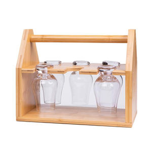 <span class=keywords><strong>Glencairn</strong></span> Crystal Whisky Glasses Bamboo Caddy Whisky Glass Holder Rack - Product Image 4