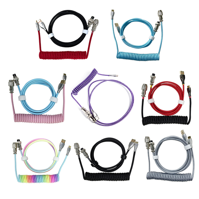 Mechanical Keyboard Type-C to USB Connector Keyboard Aviation Cable for Gaming Keyboard Accessory