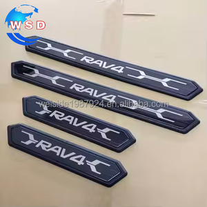 WSD vente en gros <span class=keywords><strong>de</strong></span> <span class=keywords><strong>seuil</strong></span> <span class=keywords><strong>de</strong></span> porte <span class=keywords><strong>de</strong></span> style sport en acier inoxydable noir pour RAV4 2019-UP marchepied <span class=keywords><strong>de</strong></span> voiture accessoires extérieurs <span class=keywords><strong>de</strong></span> voiture - Product Image 4