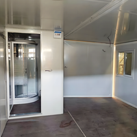 Maison préfabriquée moderne extensible et mobile de 40 pieds sur 20 pieds, prête à l'emploi, avec 2 chambres, en acier léger préfabriqué, portable