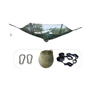<span class=keywords><strong>Hamaca</strong></span> Ligera y Portátil para 2 Personas, de Poliéster, con Mosquitero, Mosquetón y Cuerda de Escalada, para Campamento y Senderismo de Verano - Product Image 1