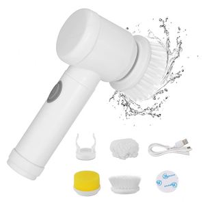 Sunshine Portable USB Rechargeable Power Cleaning Brush Household <b>Electric</b> Dish <b>Scrubber</b> Kitchen Tools Baby Cleaning Plastic - Product Image 6