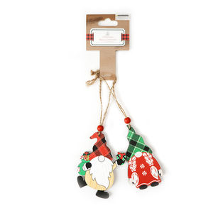 2 Piezas de Adornos Navideños de <span class=keywords><strong>Gnomo</strong></span> de Dibujos Animados, Diseño Moderno, 2.4x3.8 Pulgadas, Tablero Compuesto Ecológico y Duradero, Decoraciones Colgantes de Fábrica - Product Image 4