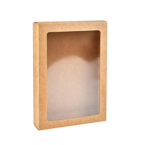 Caja de Almacenamiento para Tarjetas Postales de Papel Kraft con Ventana Transparente de PVC, Multiusos, para Tarjetas de Felicitación, Marco para Fotos, Carpeta, Embalaje - Product Image 2