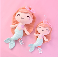 Adorable poupée princesse sirène, peluche personnalisée de dessin animé, fabrication artisanale, populaire, mignonne, douce, peluche sirène pour fille
