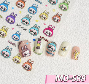 Enveloppes à ongles semi-polymerisées en résine avec <span class=keywords><strong>motif</strong></span> floral en forme de cœur, pointe française 3D, longue durée, OEM ISO 22716 CPNP - Product Image 2