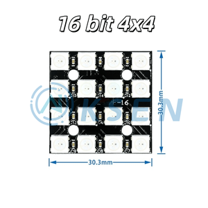 AI-KSEN 4/16/25/64/100/256บิต WS2812 5050/2020 RGB LED ที่มีไฟไดรเวอร์สีเต็มรูปแบบในตัว - Product Image 6