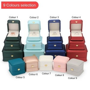 Mini scatola regalo di gioielli braccialetto braccialetto ciondolo orecchino anello <span class=keywords><strong>collana</strong></span> in pelle PU scatole di gioielli personalizzate scatola di imballaggio Set con LOGO - Product Image 6