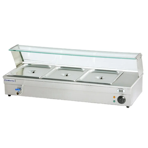El mejor equipo de cocina comercial de acero inoxidable 3-Pan Bain Marie calentador de alimentos mesa de vapor Buffet para uso en <span class=keywords><strong>restaurante</strong></span> - Product Image 3