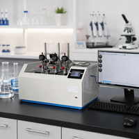Instrumento de Prueba Vicat HDT de Escritorio con Pantalla Táctil y Doble Control para Inspección de Suavizado Térmico de Materiales Poliméricos en Laboratorio