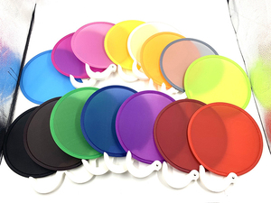Disque volant en polyester souple avec logo personnalisé Éventail rond pliable à la main avec pochette Disque volant pliable imprimé personnalisé avec poche - Product Image 6