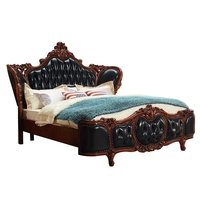 Ensemble de chambre à coucher de style luxueux, lit double, lit king size, chambre à coucher classique