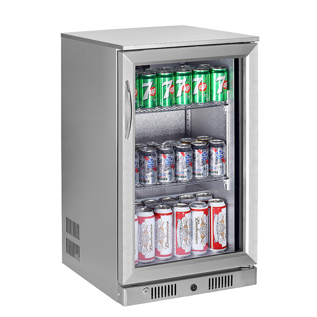 Single-temperature Style Small Cooler Glass Door Transparent Bar Freezer Commercial Refrigerator Equipment Display Drink Fridge