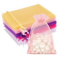 Grosir Tas Organza Kecil 9*12cm untuk Usaha Kecil, Tas Jala Tali Serut, Tas Hadiah untuk Pesta Pernikahan