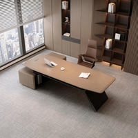 Bureaux de direction de luxe, mobilier de bureau, design moderne, bureau d'ordinateur en bois en forme de L, table de direction