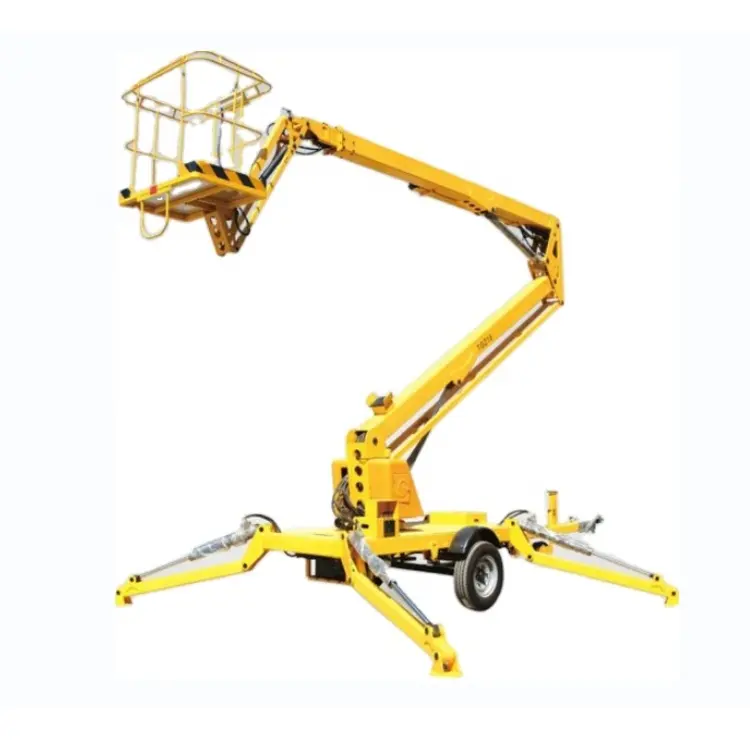 QYZB 18m one man cherry picker articulating towable boom lift tables aerial work platform