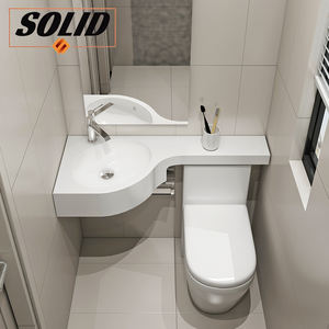 Petit appartement toilette triangulaire salle de bain armoire coin lavabo coin lavabo combinaison pierre artificielle triangle bassin - Product Image 4