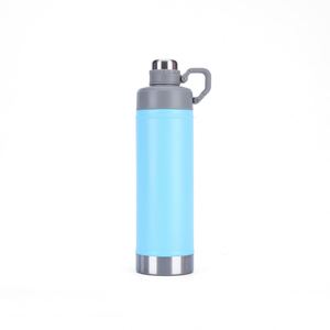Bouteille isotherme sous vide en acier inoxydable 500ml 750ml avec couvercle et paille, maintient au chaud ou au froid 6-12 heures - Product Image 1