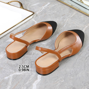 Scarpe da Donna Taglia Grande 32-44, Nuove Ballerine con <span class=keywords><strong>Tacco</strong></span> Piatto, Punta Quadrata, Chiusura Slip-On, Sandali Casual per Estate e Autunno - Product Image 4