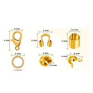 Jewelry Making Tool Set With Beading Components For <b>Bracelet</b> Crafting Silver And Gold Plated <b>Metal</b> Parts Included - Product Image 3