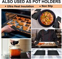 Sous-plats en silicone résistants à la chaleur, supports de casseroles multifonctionnels antidérapants, dessous de plat noirs minimalistes en matériau écologique